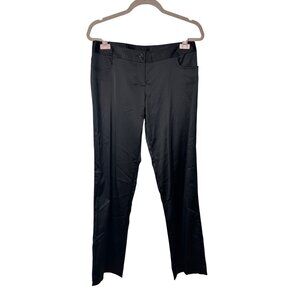 Vintage Y2K No Boundaries 9 Low Rise Satin Black Bootcut Pants